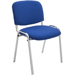 Silla de visita Ken C en tela azul