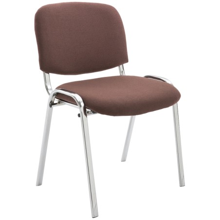 Silla de visita Ken C en tela marrón