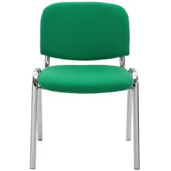 Silla de visita Ken C en tela verde
