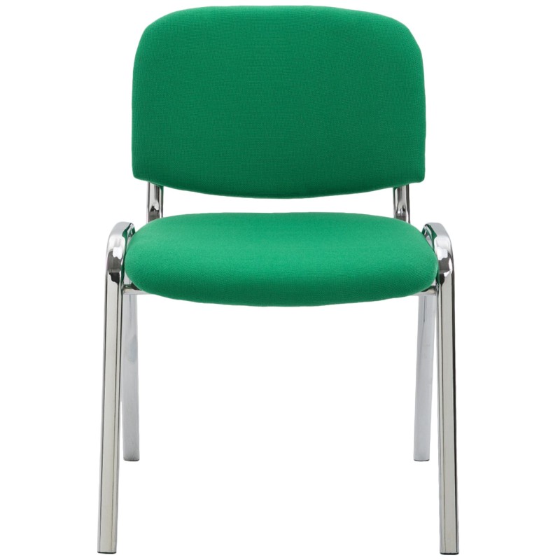 Silla de visita Ken C en tela verde