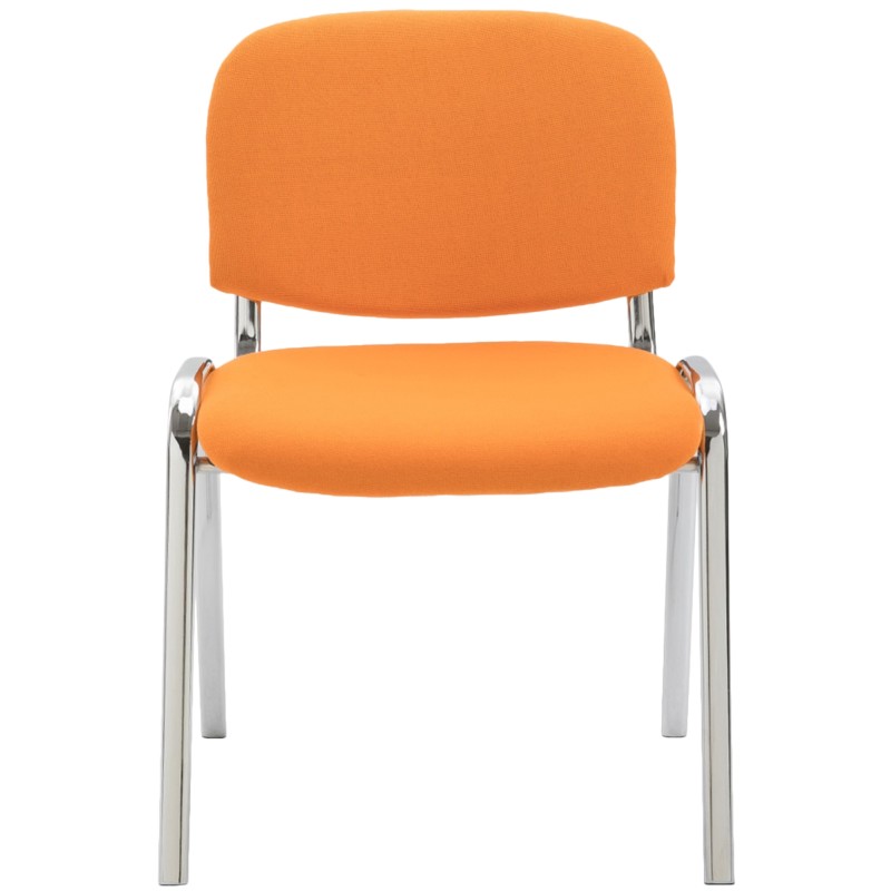 Silla de visita Ken C en tela naranja