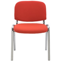 Silla de visita Ken C en tela roja