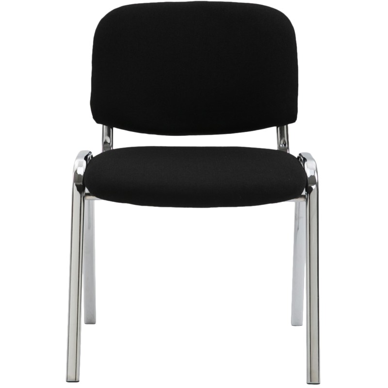 Silla de visita Ken C en tela negra