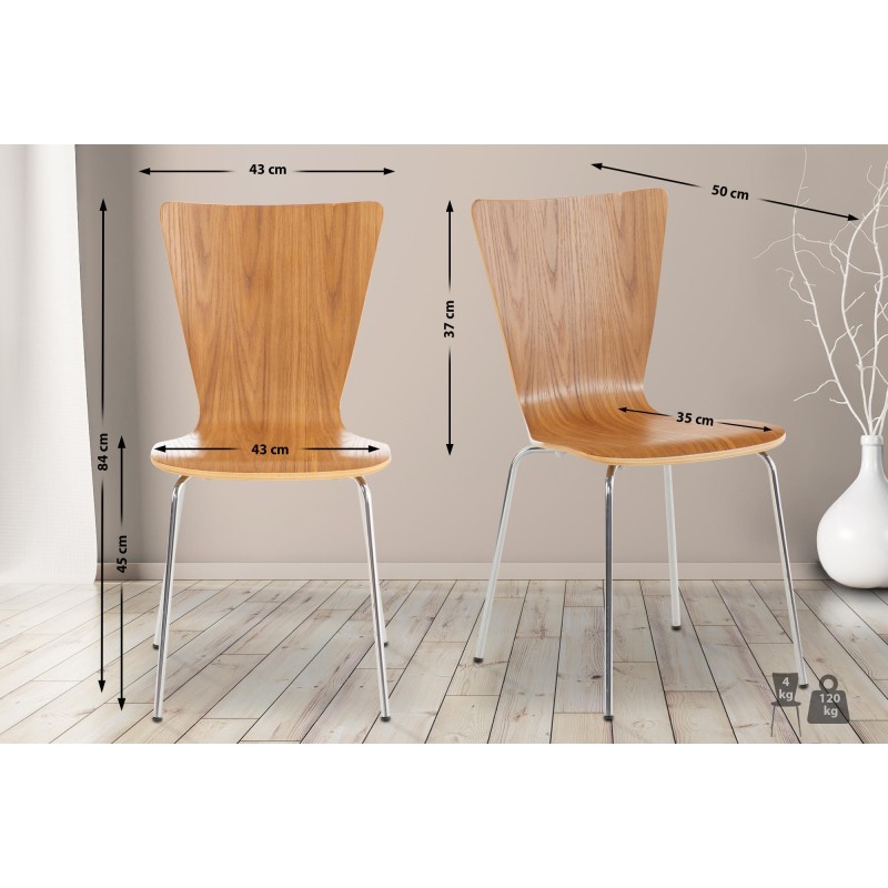 Silla de visita de roble Aaron