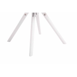 Silla de visita Toulouse, redonda, blanca, tela gris oscuro