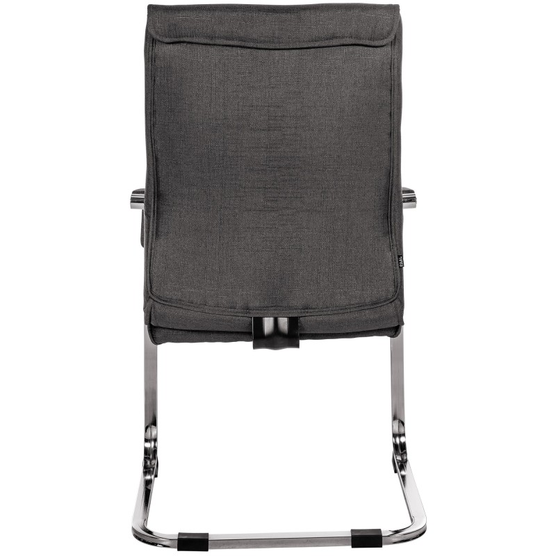 Silla de visita Hobart en tela negra