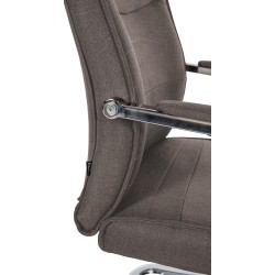 Silla de visita Hobart en tela gris oscuro