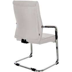 Silla de visita Hobart en tela gris