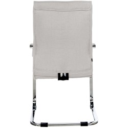 Silla de visita Hobart en tela gris