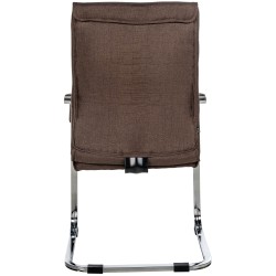 Silla de visita Hobart en tela marrón