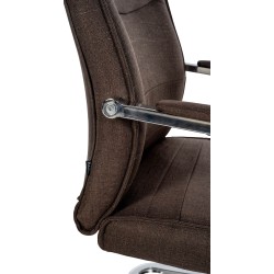 Silla de visita Hobart en tela marrón