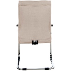 Silla de visita Hobart en tela color topo