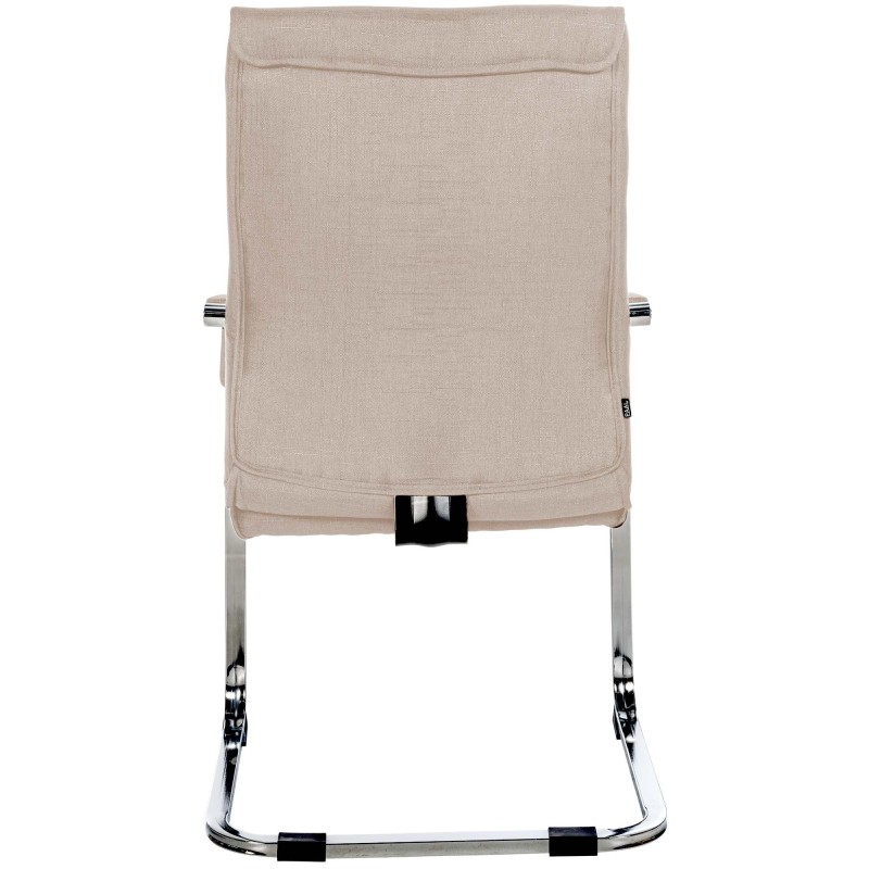 Silla de visita Hobart en tela color topo