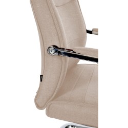 Silla de visita Hobart en tela color topo