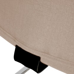 Silla de visita Hobart en tela color topo