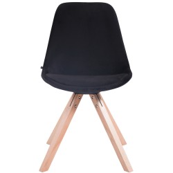 Silla de visita Toulouse, terciopelo negro, Square Natura