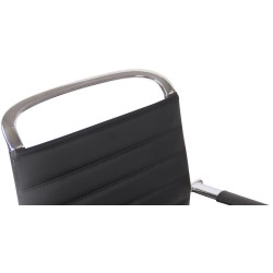 Silla de visita Balve en piel sintética negra