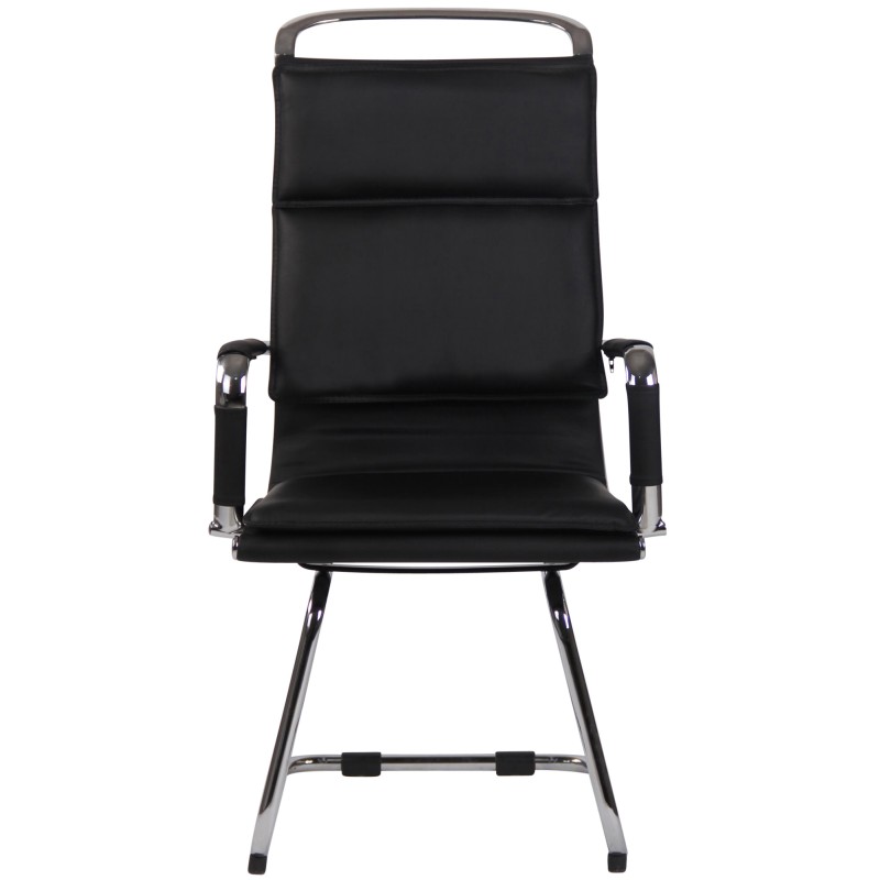 Silla de visita Bedford, polipiel negra