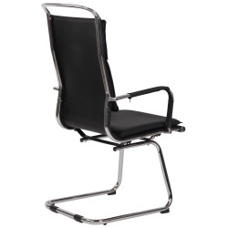 Silla de visita Bedford, polipiel negra