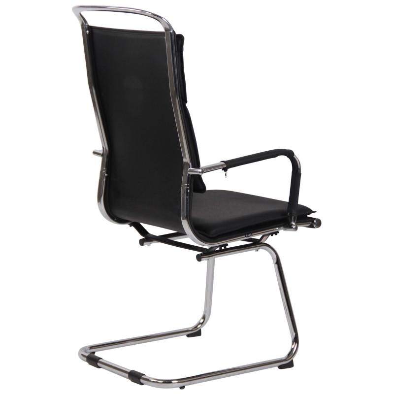 Silla de visita Bedford, polipiel negra