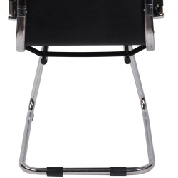 Silla de visita Bedford, polipiel negra