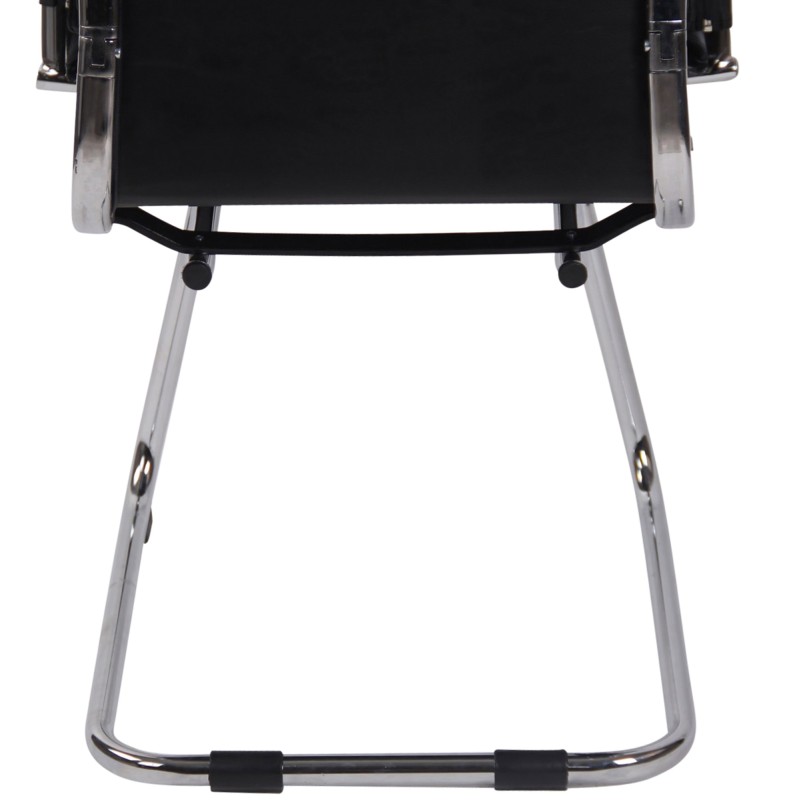 Silla de visita Bedford, polipiel negra