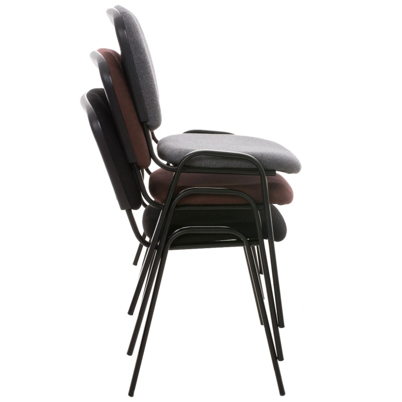 Juego de 4 sillas de visita Ken en tela naranja