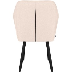 Silla de visita Utrecht en tela negra y beige