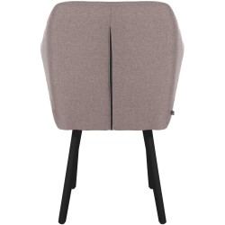 Silla de visita Utrecht en tela negra topo