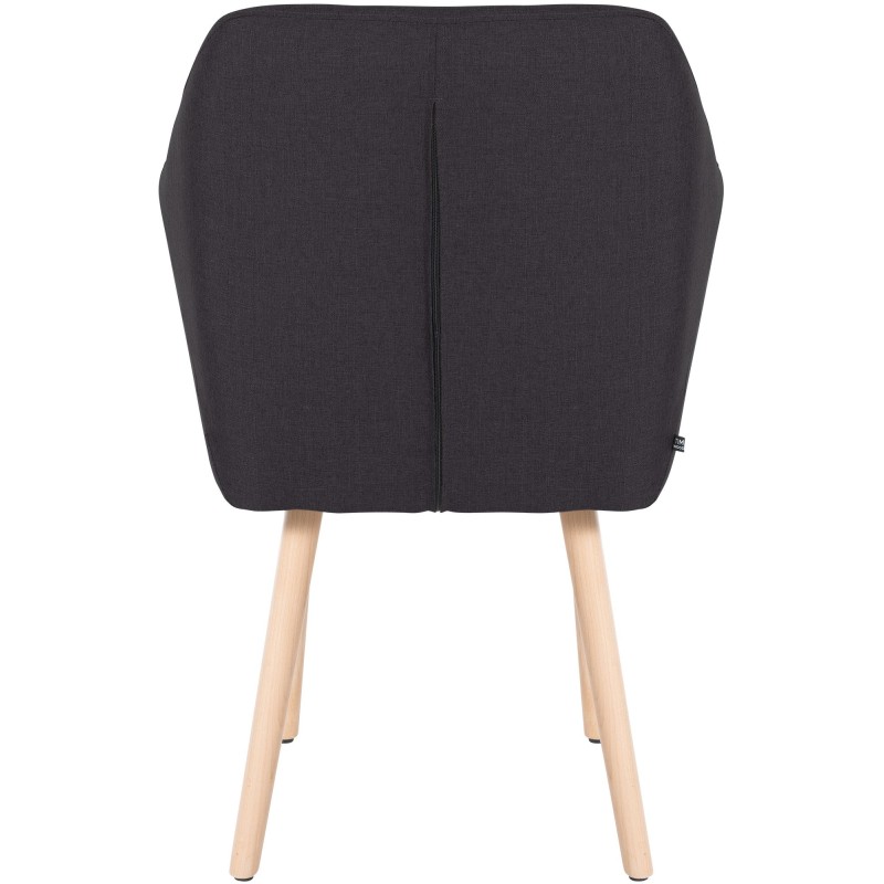 Silla de visita Utrecht en tejido natura negro