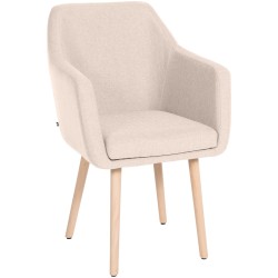Silla de visita Utrecht en tejido natura beige