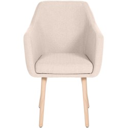 Silla de visita Utrecht en tejido natura beige