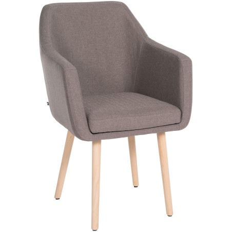 Silla de visita Utrecht en tejido natura color topo