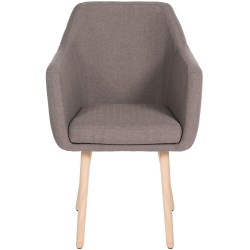 Silla de visita Utrecht en tejido natura color topo