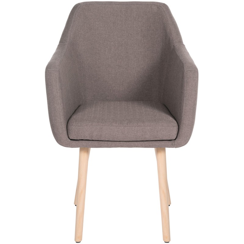 Silla de visita Utrecht en tejido natura color topo