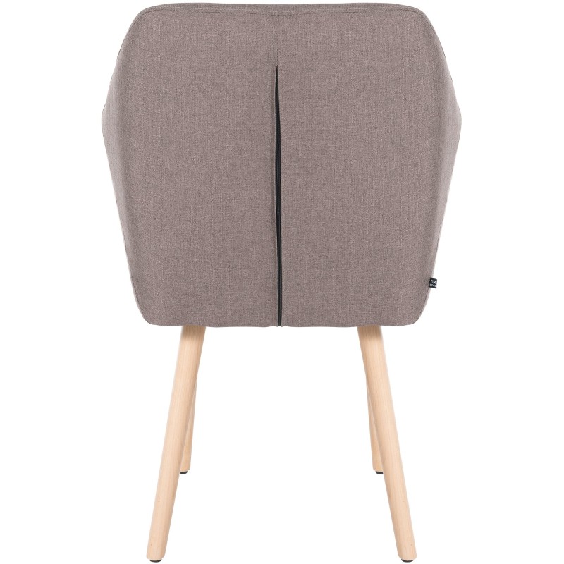 Silla de visita Utrecht en tejido natura color topo