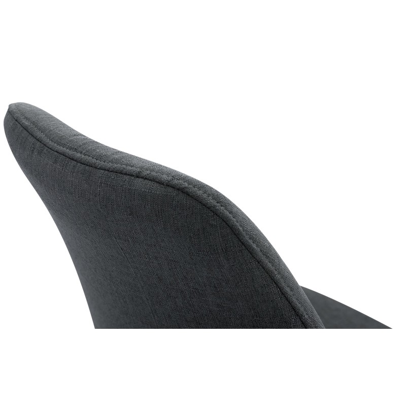 Juego de 4 sillas de visita Toulouse en tejido Square Natura gris oscuro