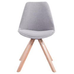 Juego de 4 sillas de visita Toulouse en tejido gris Square Natura