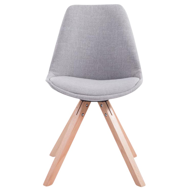 Juego de 4 sillas de visita Toulouse en tejido gris Square Natura