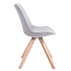 Juego de 4 sillas de visita Toulouse en tejido gris Square Natura