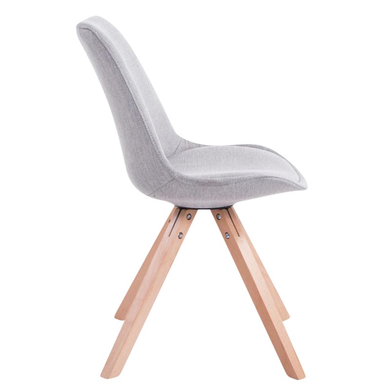 Juego de 4 sillas de visita Toulouse en tejido gris Square Natura