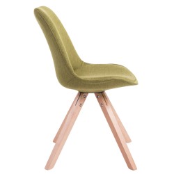 Juego de 4 sillas de visita Toulouse en tejido Square Natura verde