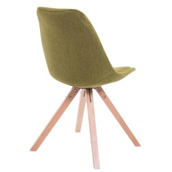 Juego de 4 sillas de visita Toulouse en tejido Square Natura verde