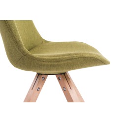 Juego de 4 sillas de visita Toulouse en tejido Square Natura verde