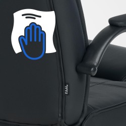 Silla de visita Attila negra/negra