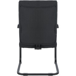 Silla de visita Anubis XL en tejido negro/negro