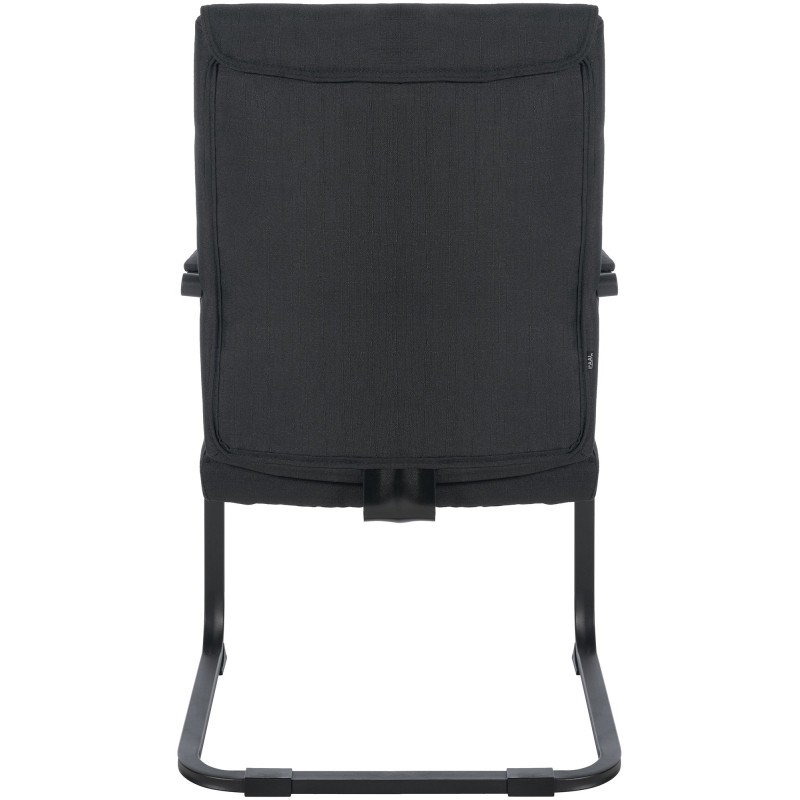 Silla de visita Anubis XL en tejido negro/negro