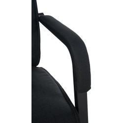 Silla de visita Anubis XL en tejido negro/negro