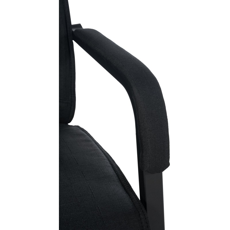 Silla de visita Anubis XL en tejido negro/negro
