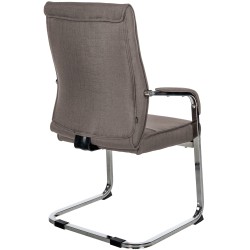 Juego de 2 sillas de visita Hobart en tela gris oscuro